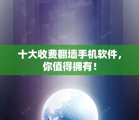 十大收费翻墙手机软件，你值得拥有！
