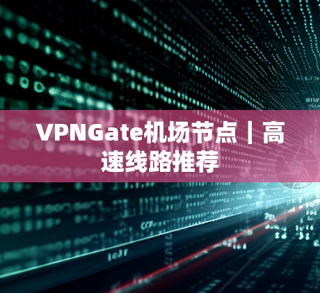 VPNGate机场节点｜高速线路推荐