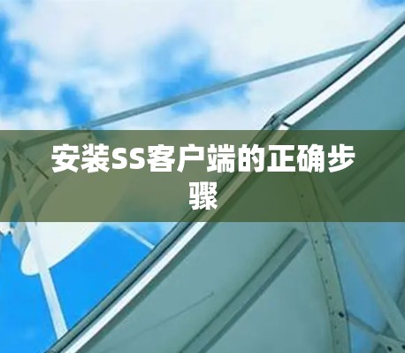 安装SS客户端的正确步骤