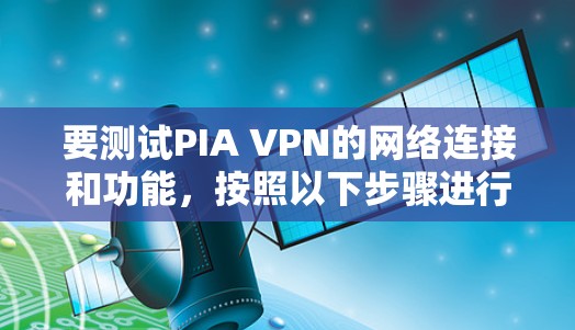 要测试PIA VPN的网络连接和功能，按照以下步骤进行